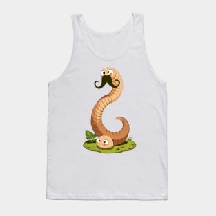 Mustache Worm Tank Top